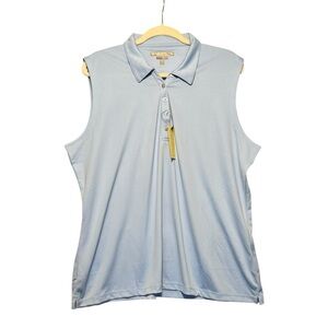 NWT Heritage Cross Womens Euro Tech Polo Tank XXL Blue‎ Athletic Golf Tennis